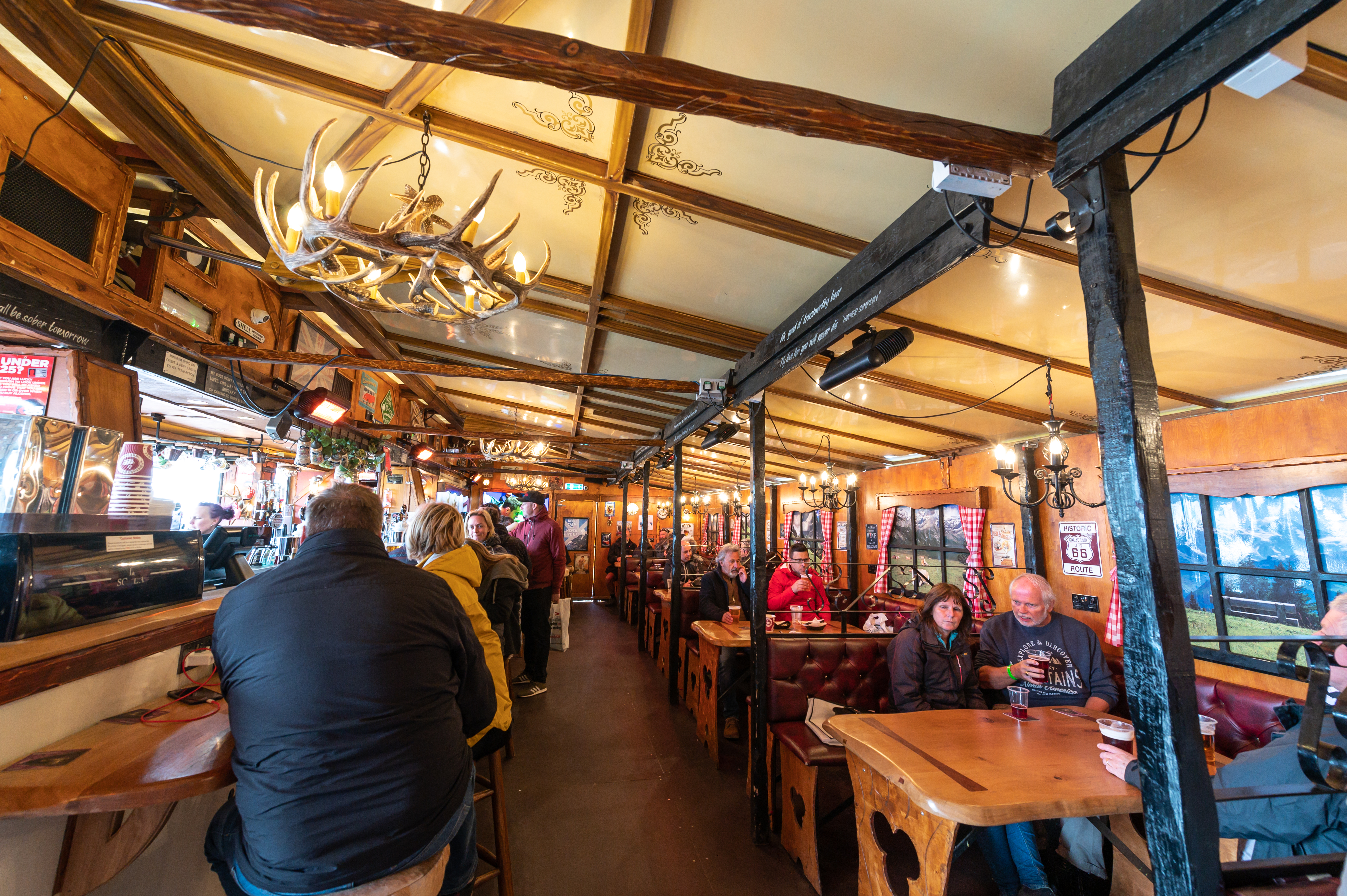 Inside an S&D Leisure mobile bar